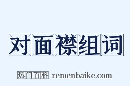 对面襟组词是什么意思的图片